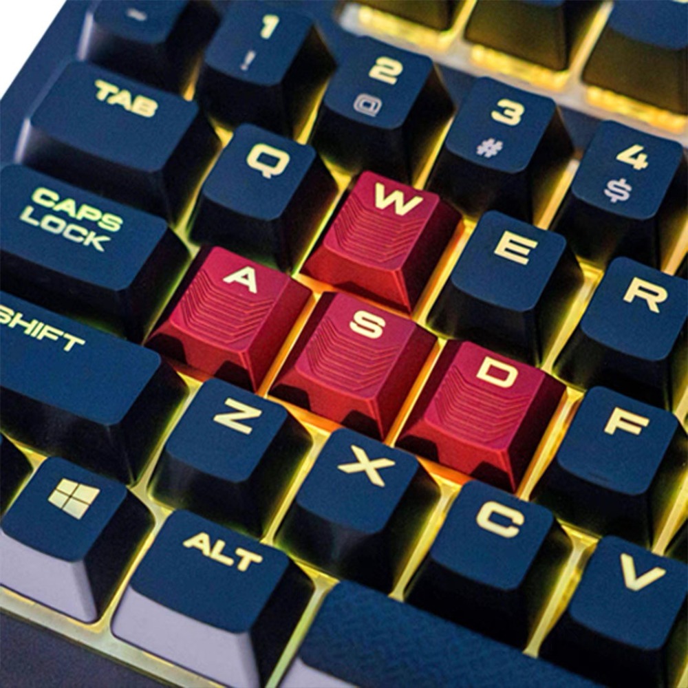 Gaming Accessories Aesthetic - WASDと矢印キー用の半透明キーキャップは、夜間ゲーム時のタイピングを向上させます