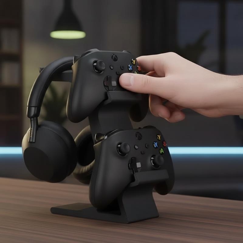 ユニバーサル対応のデュアルゲームコントローラー用ヘッドホンス - Gaming Accessories Rack のレビューと価格