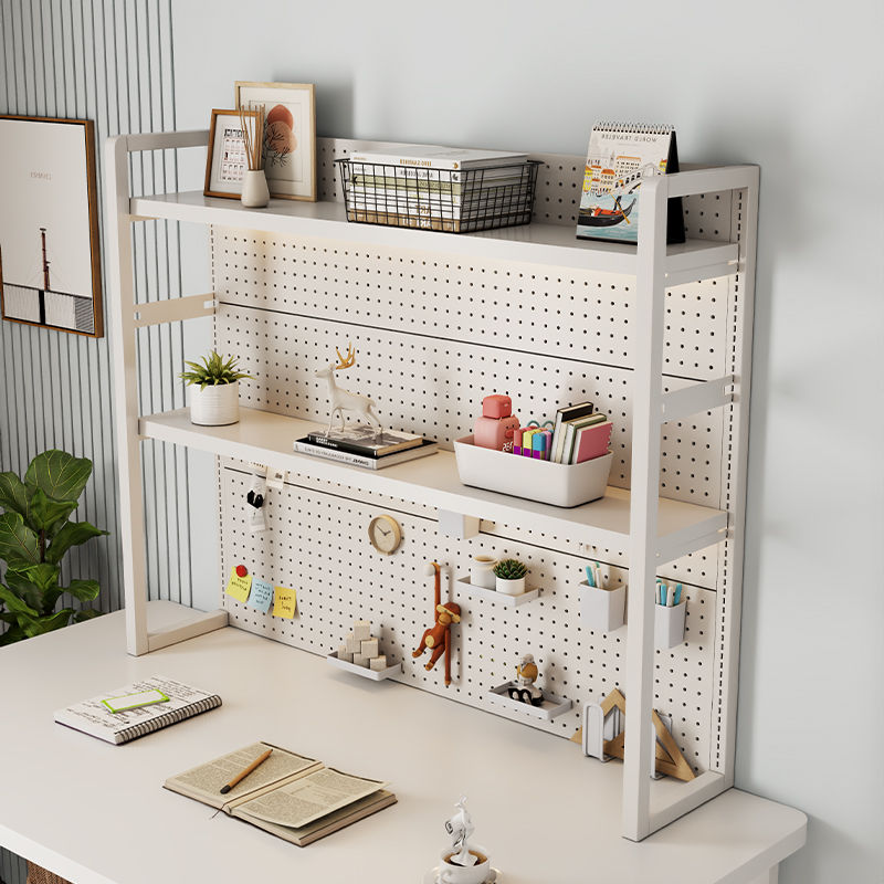 調節可能な金属ペグボードオーガナイザー多層デスク棚オフィス省 - Gaming Accessories Rack のレビューと価格