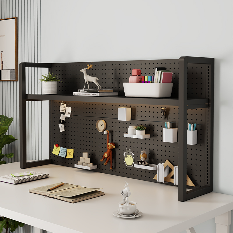 調節可能な金属ペグボードオーガナイザー多層デスク棚オフィス省 - Gaming Accessories Rack のレビューと価格