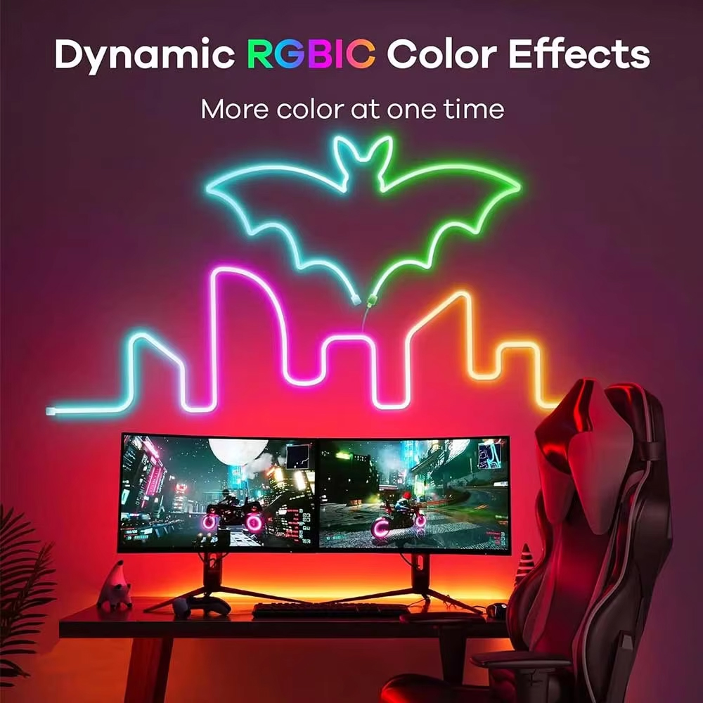 5V USB接続の屋外用RGB LEDライトストリップ、LE - Accessories For Your Gaming Room のレビューと価格