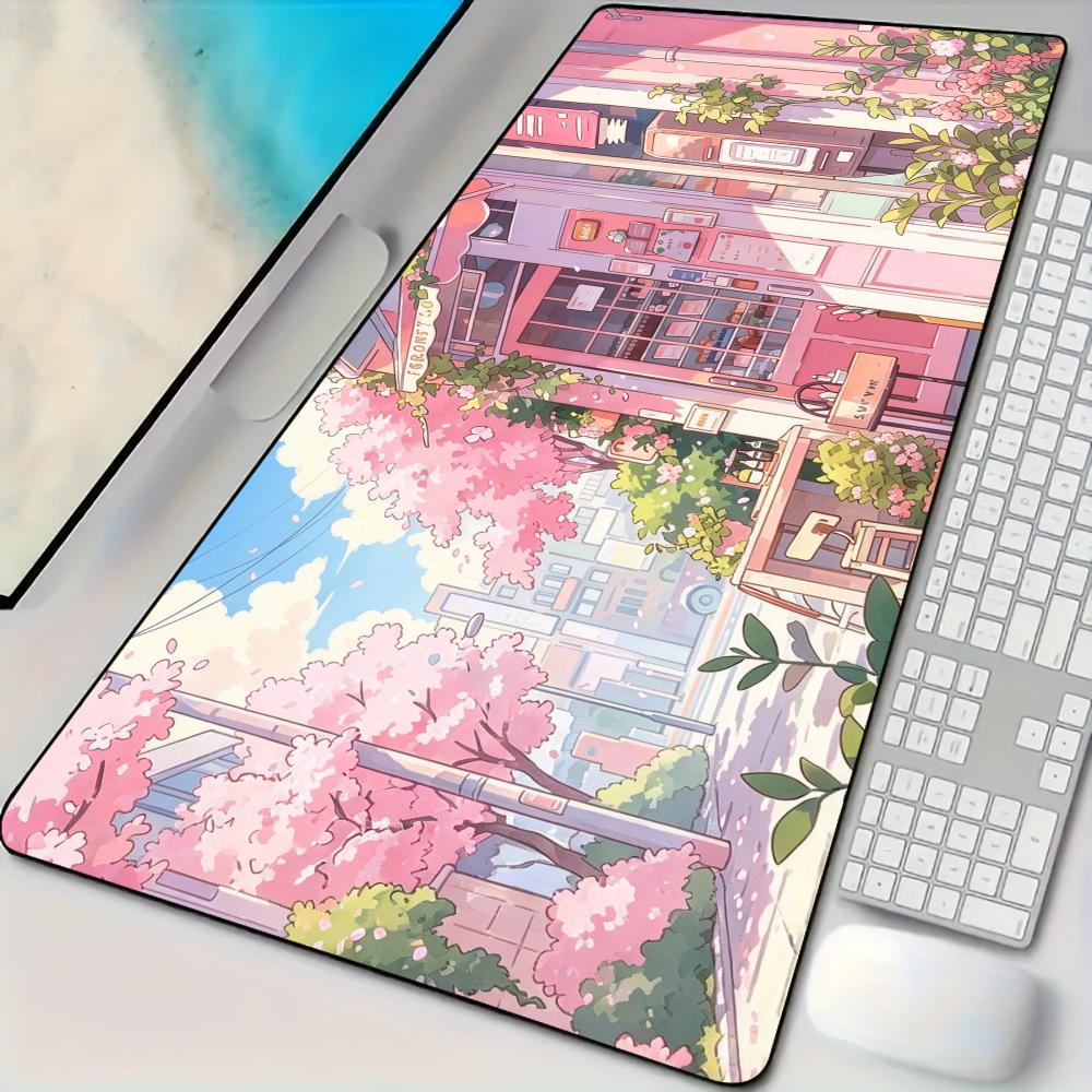 ピンク色のストリート風ショップデザインのマウスパッド、デスク - Gaming Accessories Shop のレビューと価格