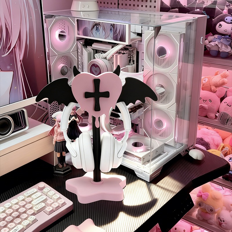 かわいいデザインのヘッドホンスタンド、デスクトップゲーミング - Gaming Accessories Aesthetic のレビューと価格