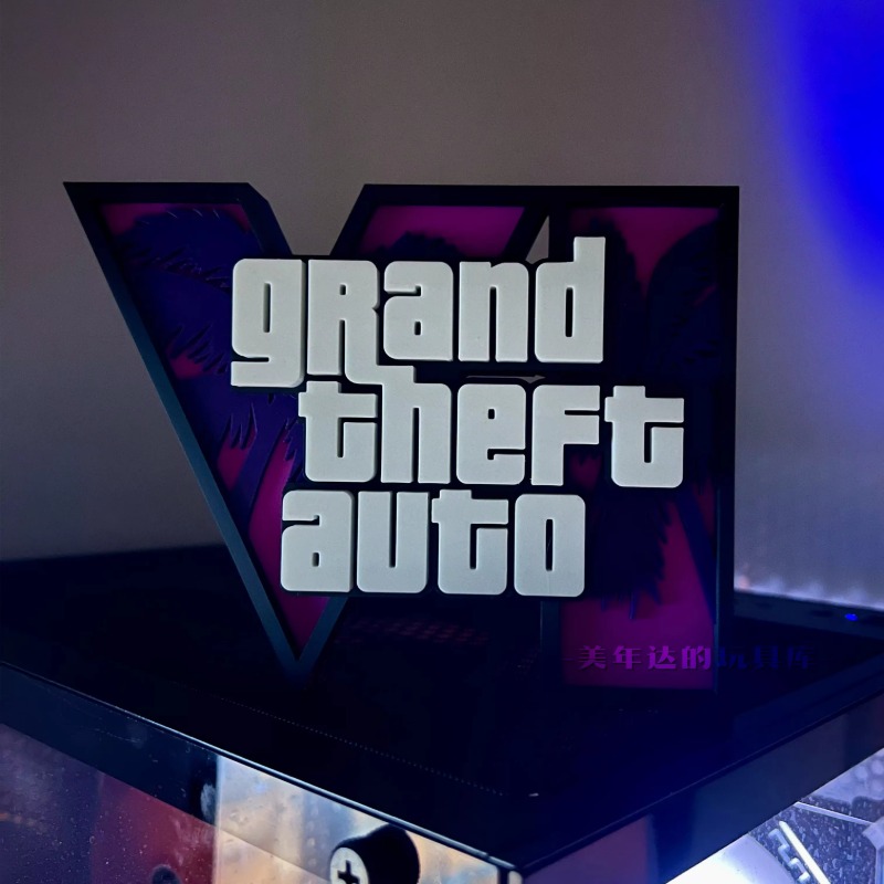 3D GTA 6 グランド・セフト・オート ロゴスタンド。ク - Accessories For Your Gaming Room のレビューと価格